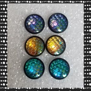 Mermaid scale earring lot